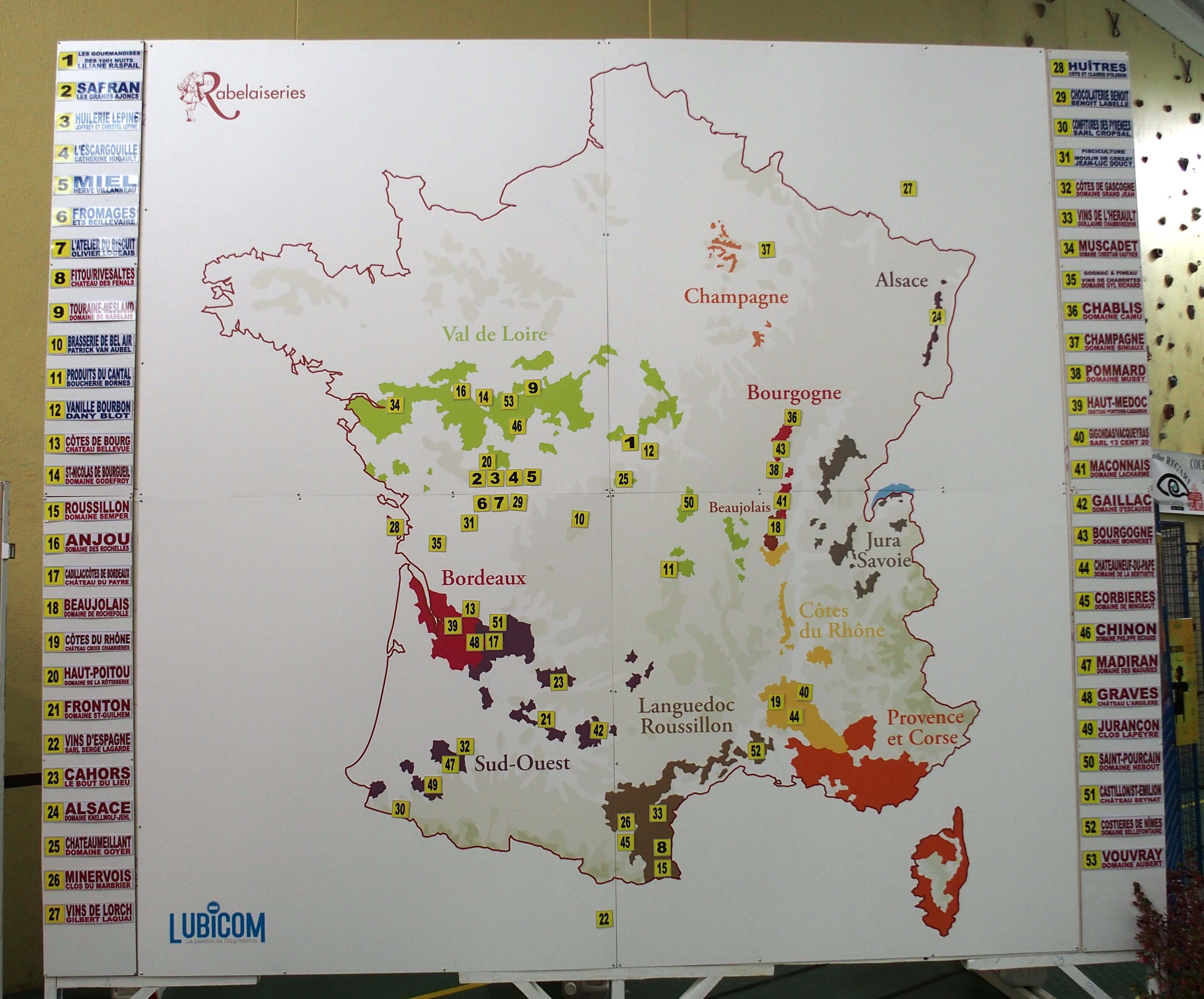 Carte des exposants carte